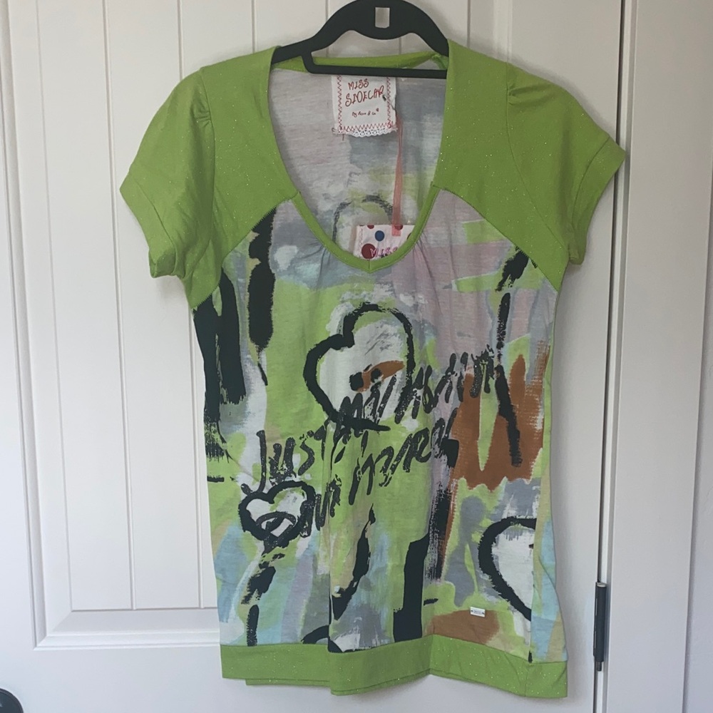 Miss Sidecar Lime Artistic Tee
